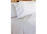 66" x 115" T-300 Martex Grand Patrician Solid White Twin Flat Sheets